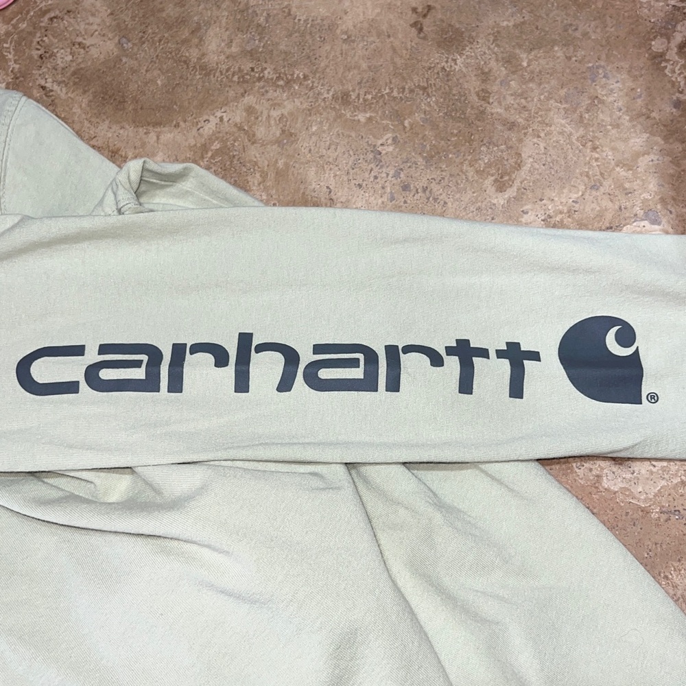 Carhartt women’s 100% heavy cotton long sleeved shirt 1X XL size 16/18•matcha